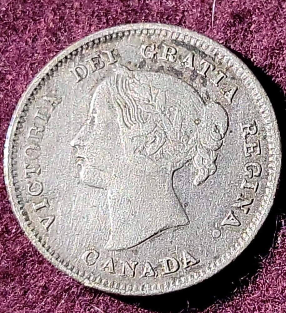 1898 Canada 5 cent silver - Solid FINE stk#K962