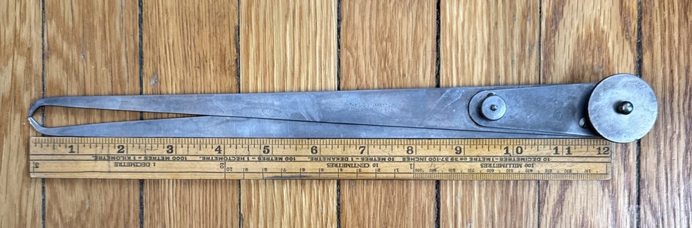 The L. S. Starrett 12” Inside/Outside Lock Joint Caliper