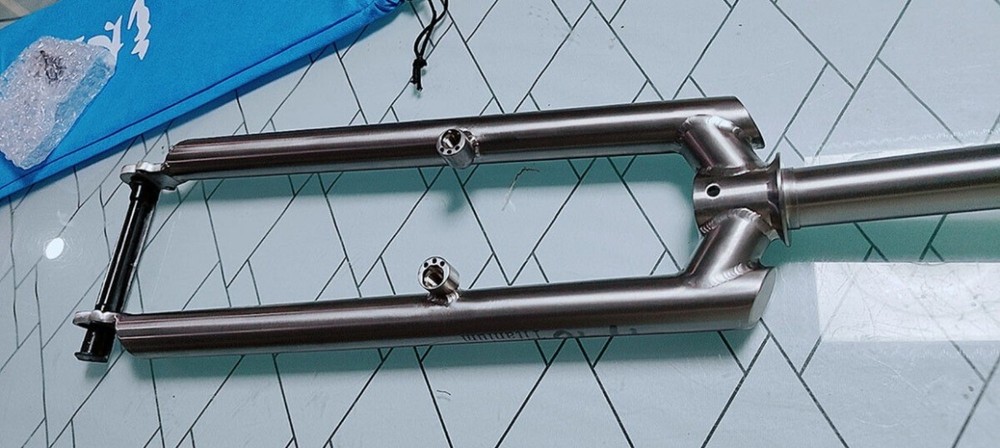 Titanium alloy Mountain MTB Bicycle Front Fork V brake