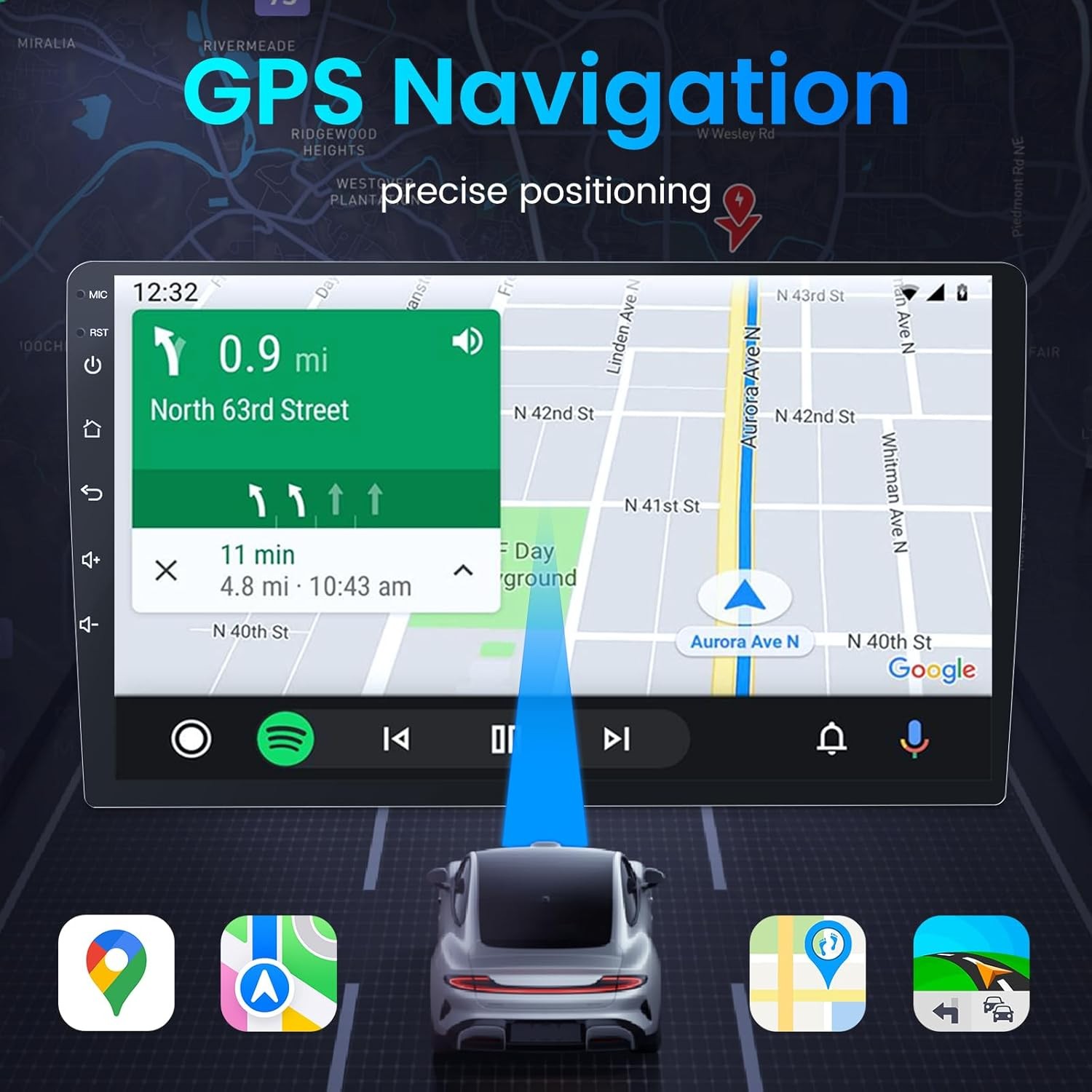 13.1'' 4+64G Android 13 Stereo Radio for Chevy Silverado 2014-18 w/Apple Carplay