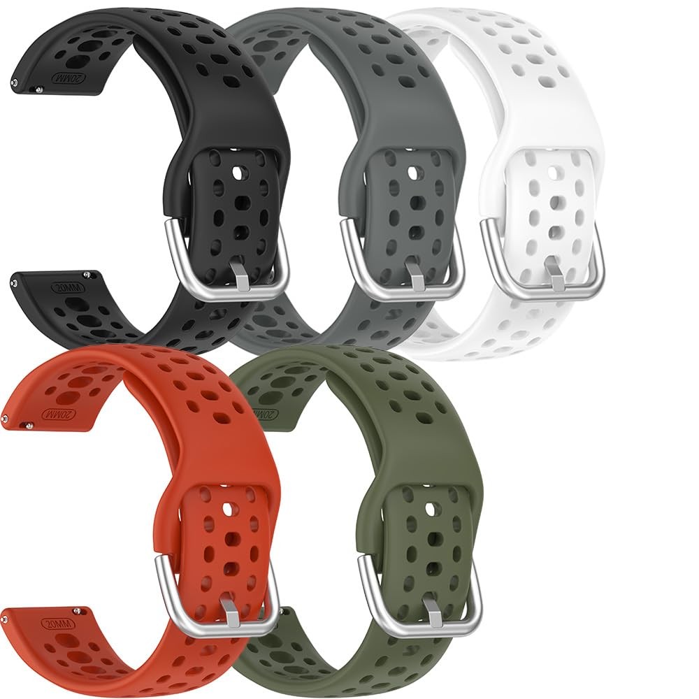 5-Pack Replacement Bands for Amazfit Active 2 & Active 2 Square Smart Watch, ...
