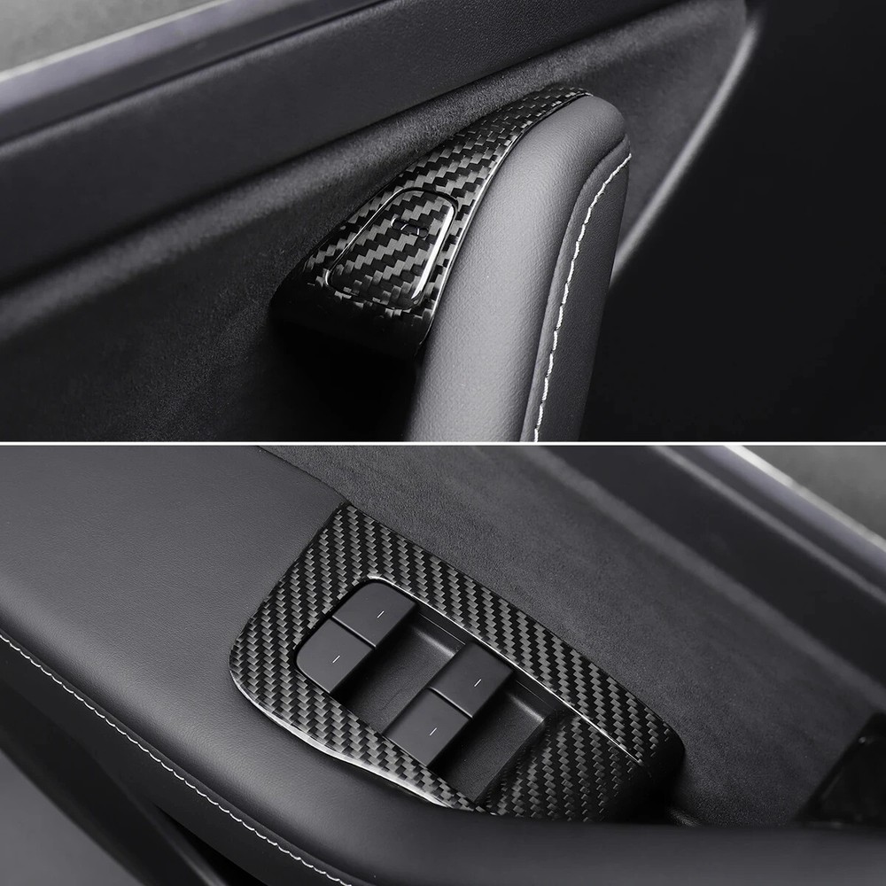 Hot For Tesla Model 3 Model Y Car Window Control Panel Button Decor Sticker New