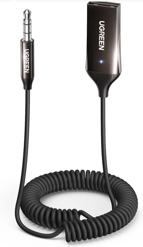 UGREEN Aux to Bluetooth 6.0 Adapter 3.5mm Bluetooth Receiver for Car USB 2.0 to