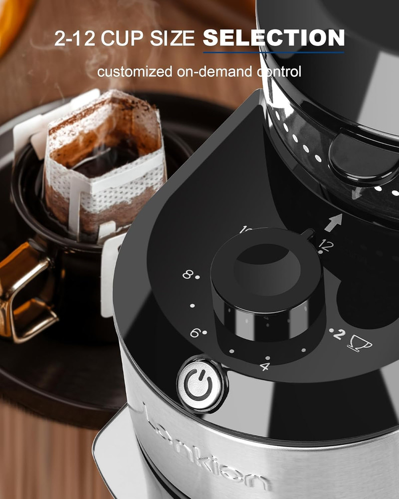 Burr Coffee Grinder Electric - Adjustable Burr Grinder with 28 Precise Grind Set