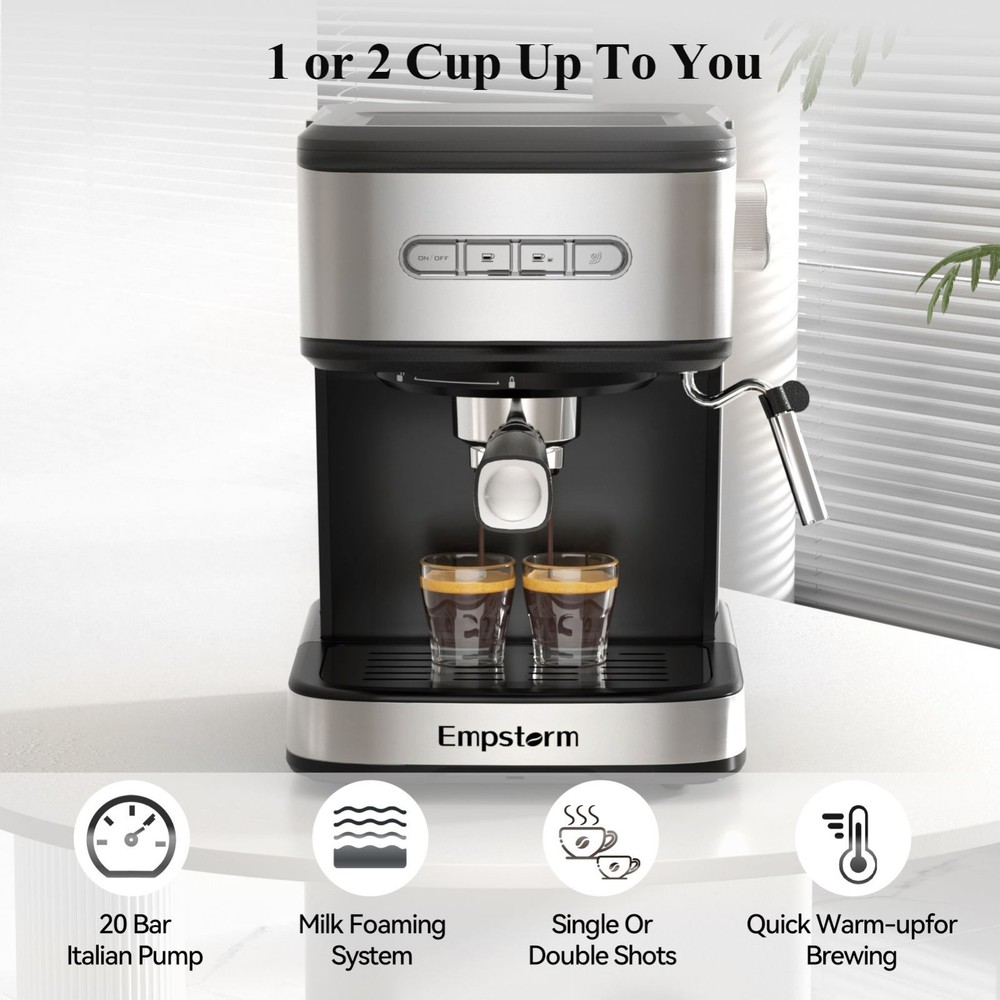 New 20 Bar Empstorm Espresso Grinding Integrated Semi-automatic Coffee Machine