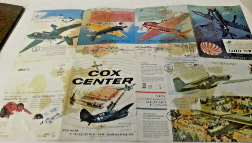 Cox Gas Powered 1963 Mini fold out Catalog