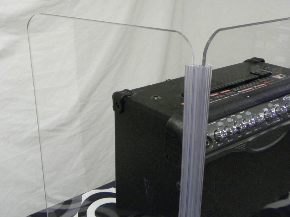 Amp Acrylic Shield 48 wide x 36 tall, 3 Panel Guitar Amp Shield