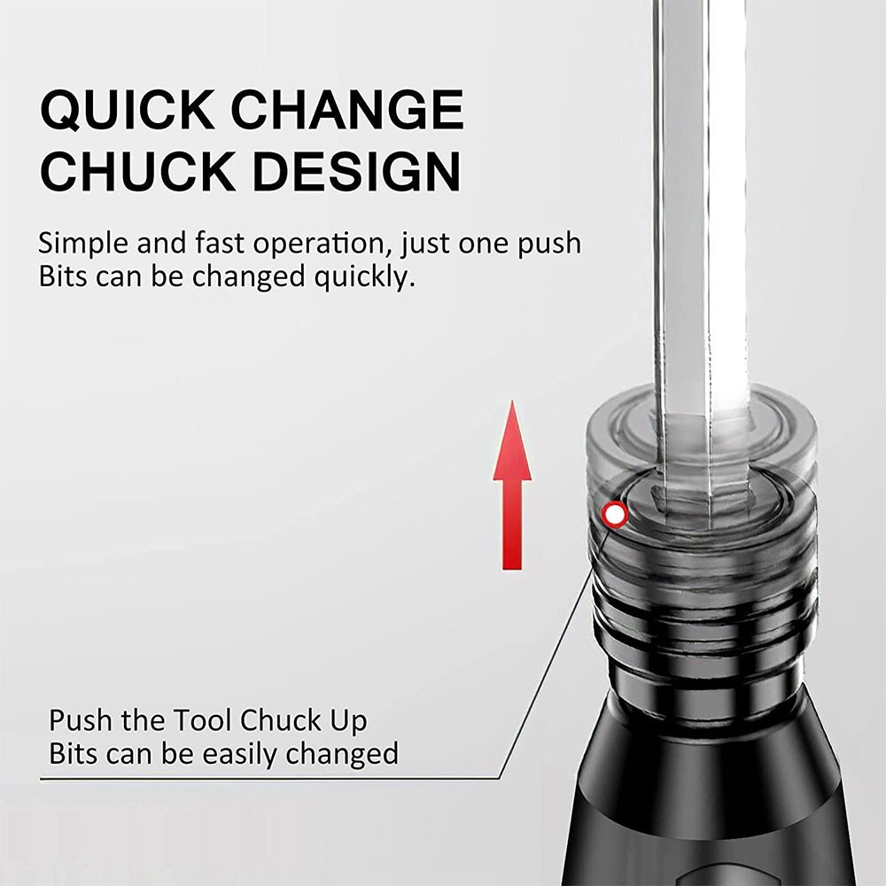 Rechargeable Cordless Electric Screwdriver Set LEDLight Mini Power Tool + BitsUK