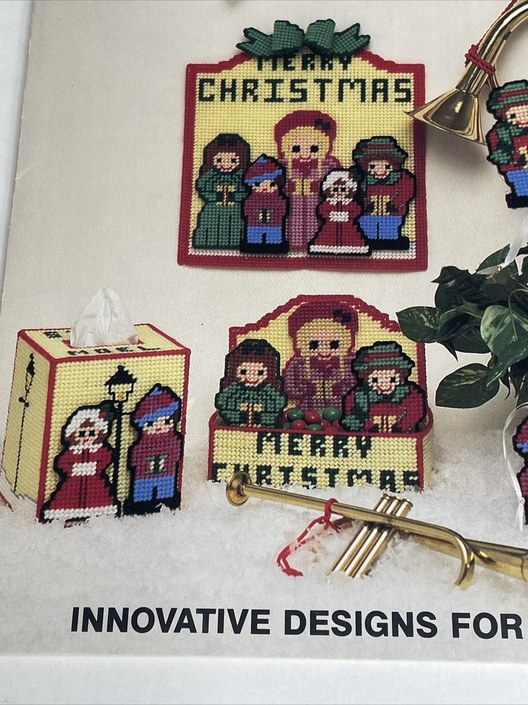 Needlecraft Christmas Carolers Leaflet 138 Plastic Canvas Pattern