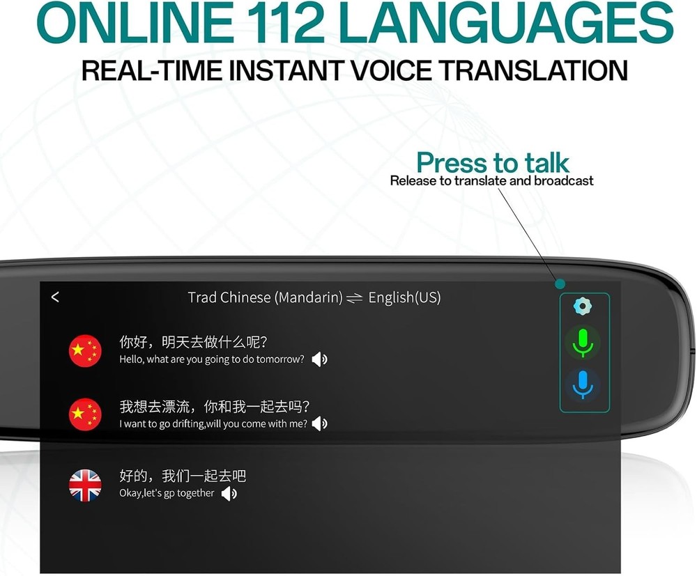 Touchscreen AI Smart Scan Translator Pen Reader & Recording Device 112 Languages
