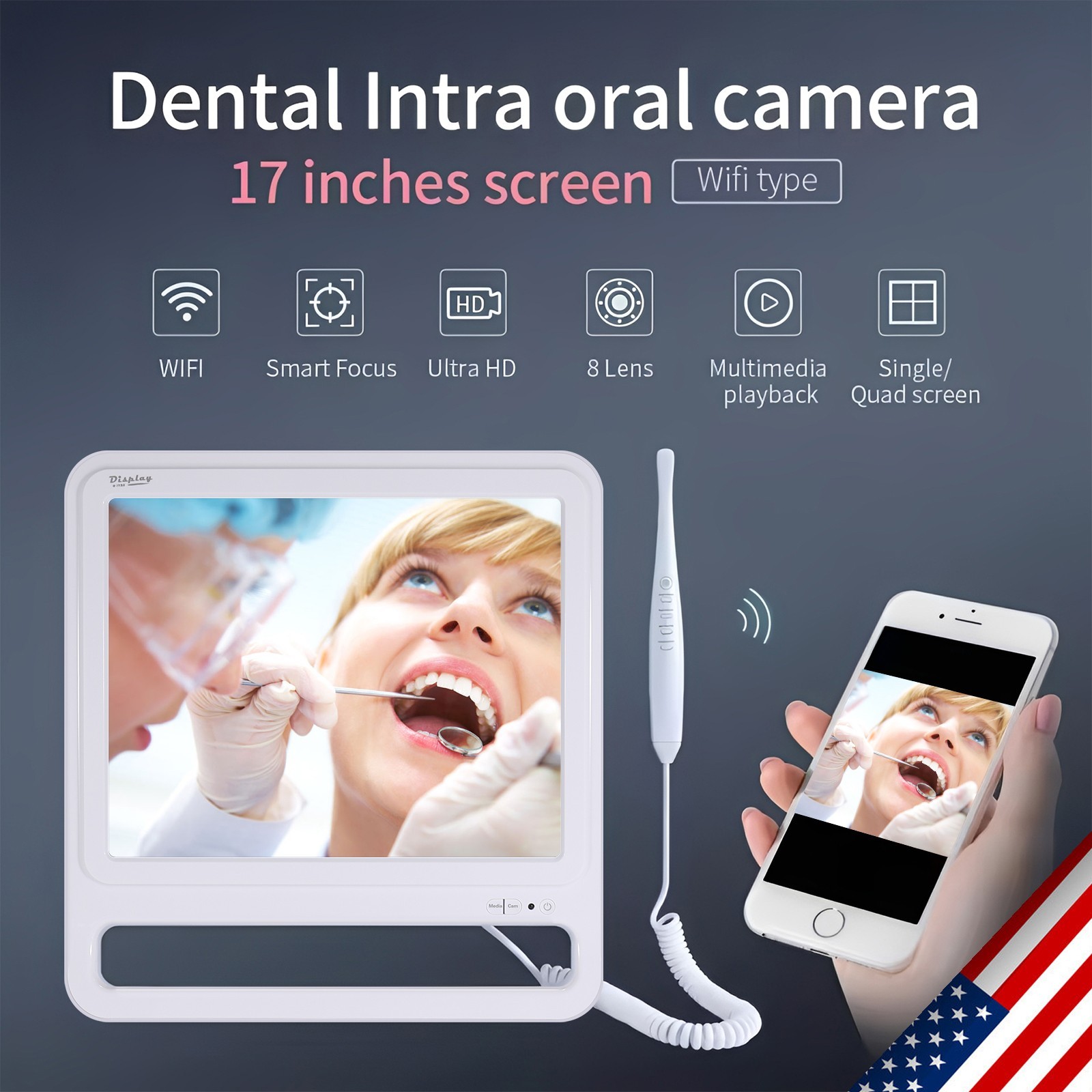 Dental Digital Intraoral Camera with Electric Monitor
