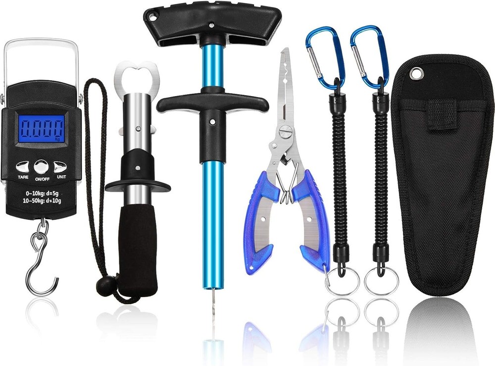 oson Fishs Hook Remover Tools Kit Include Handheld Digital Fish Scale