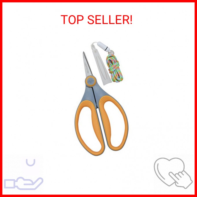 Westcott 6" Titanium Precision Scissors (1 Count, Yellow)