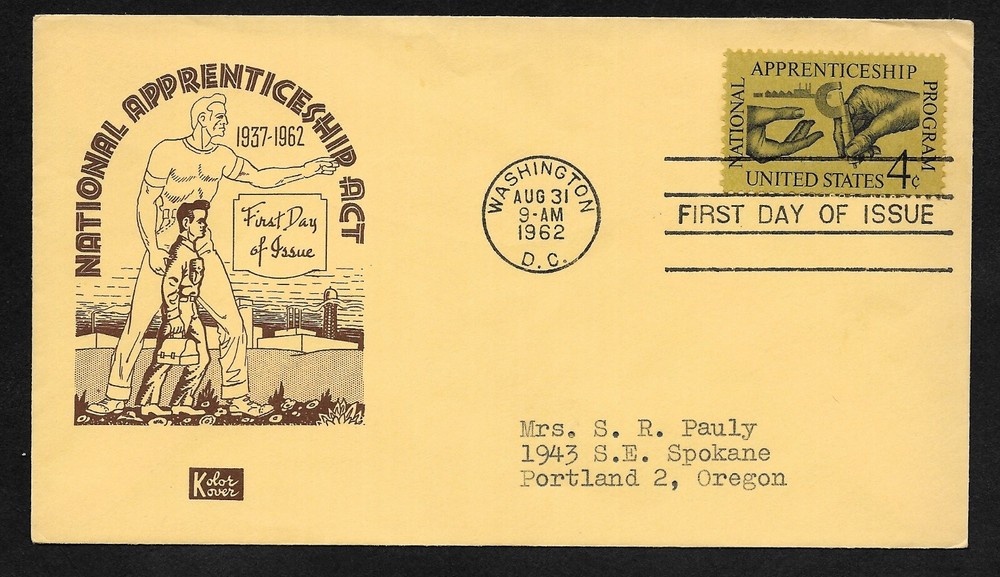 #1201 4c Apprenticeship Act - Kolor Kover FDC