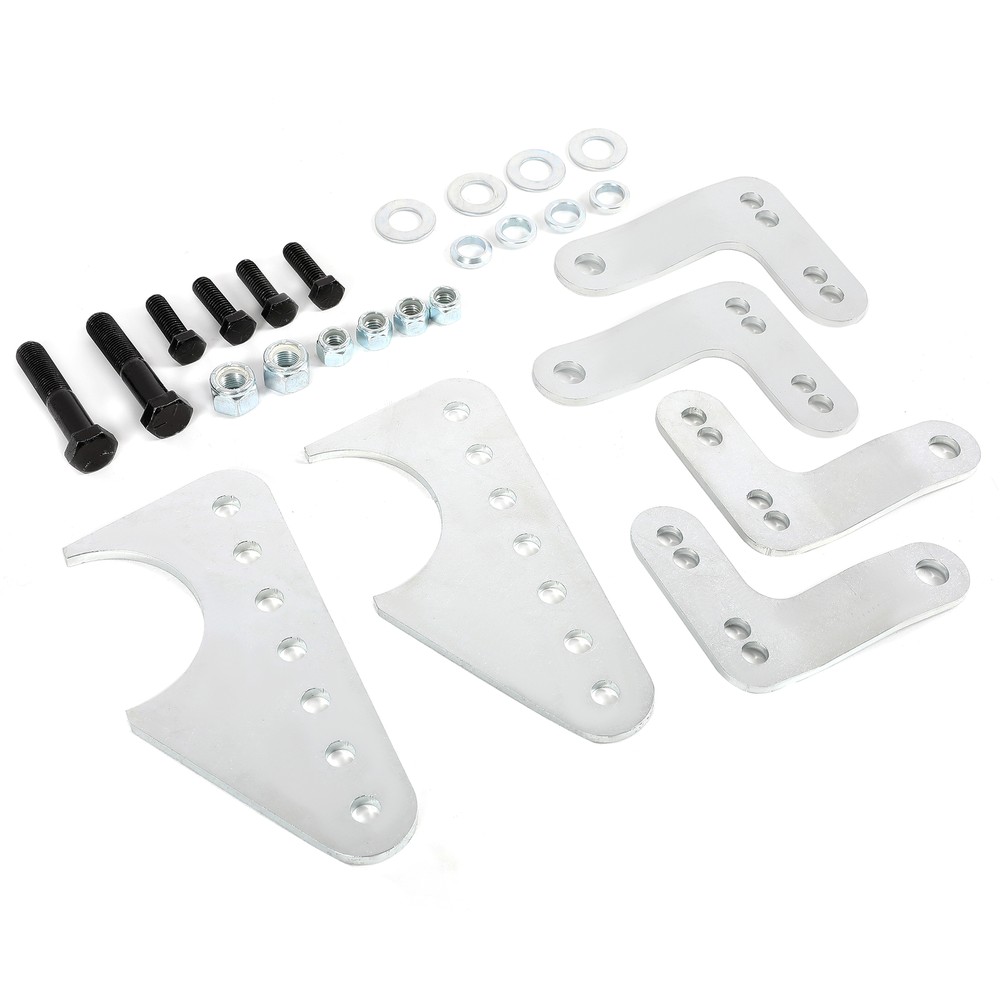 New Universal Coilover Shock Mount Kit Adjustable Rear Lower Brackets