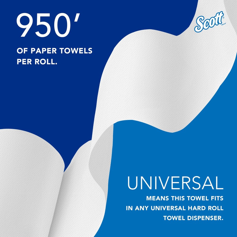Scott Professional Essential Universal 6 Rolls × 950'/Roll - Essential, White