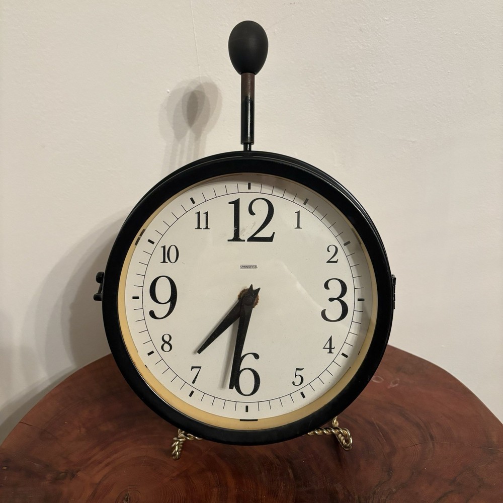 Springfield Classic Double Sided Clock And Thermometer