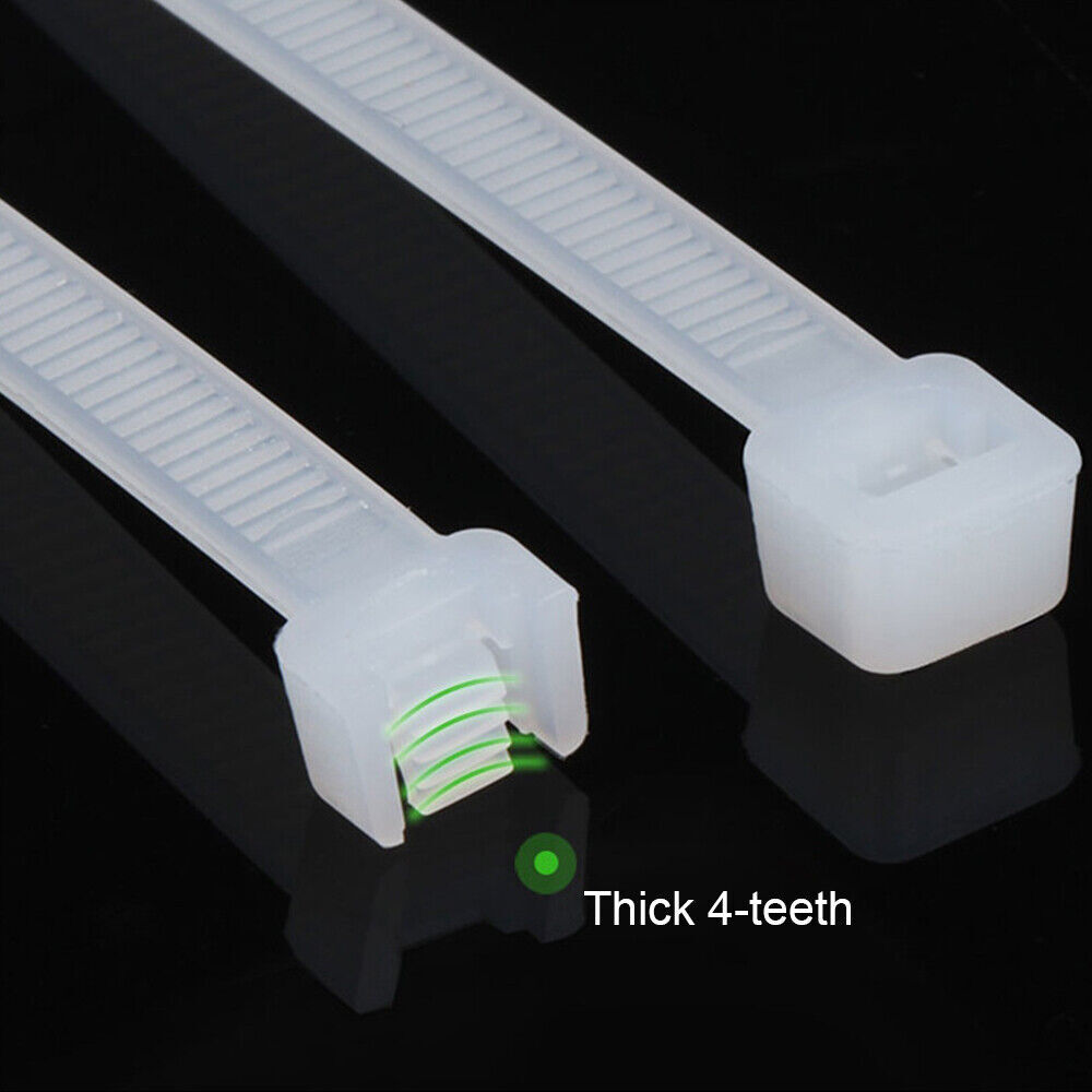 Self-locking Plastic Nylon Cable Zip Ties Mounts Wire Fasteners Cable Clips US