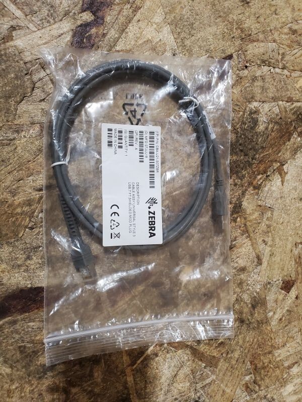 NEW Zebra CBA-U21-S07ZBR USB Data Transfer Cable - USB for Barcode Scanner 7 ft