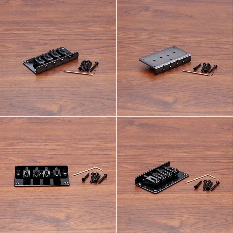 Electric Guitars Bass Hardtail Bridge 4-string Fixed Bridge Replacement Parts