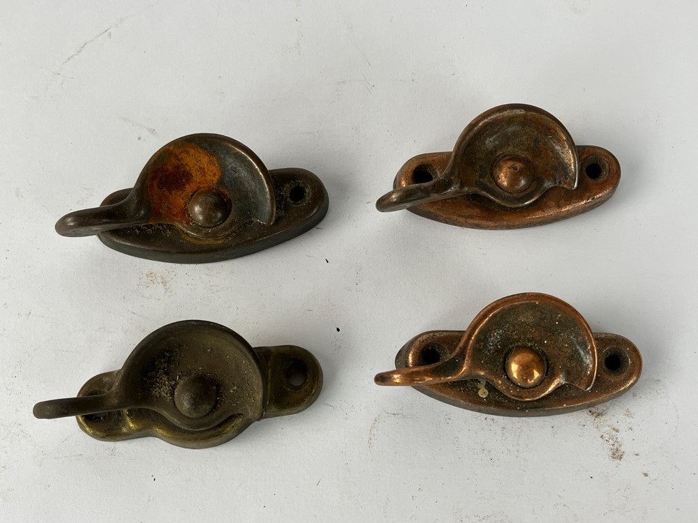 Lot 4 Vintage Window latch locks Hardware Sash  Thumb No Catch