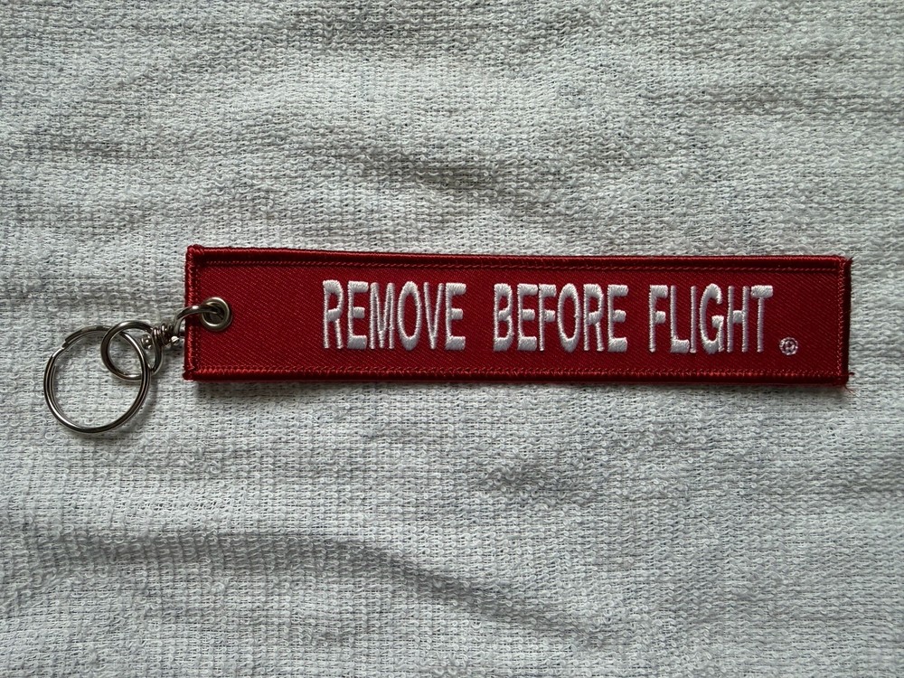 Boeing 747-8 Red “Remove Before Flight” Keychain