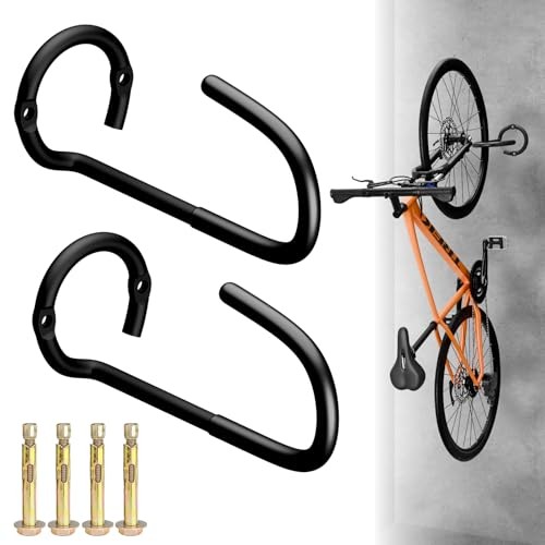 330LB Bike Rack Garage, 2 Pack Bike Wall Mount/Bike Ceiling X-Large Black