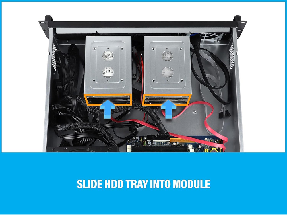 2U Server Chassis Rackmount Case, 4X 3.5 Bays, 2X 2.5 Devices, Micro-Atx Compati