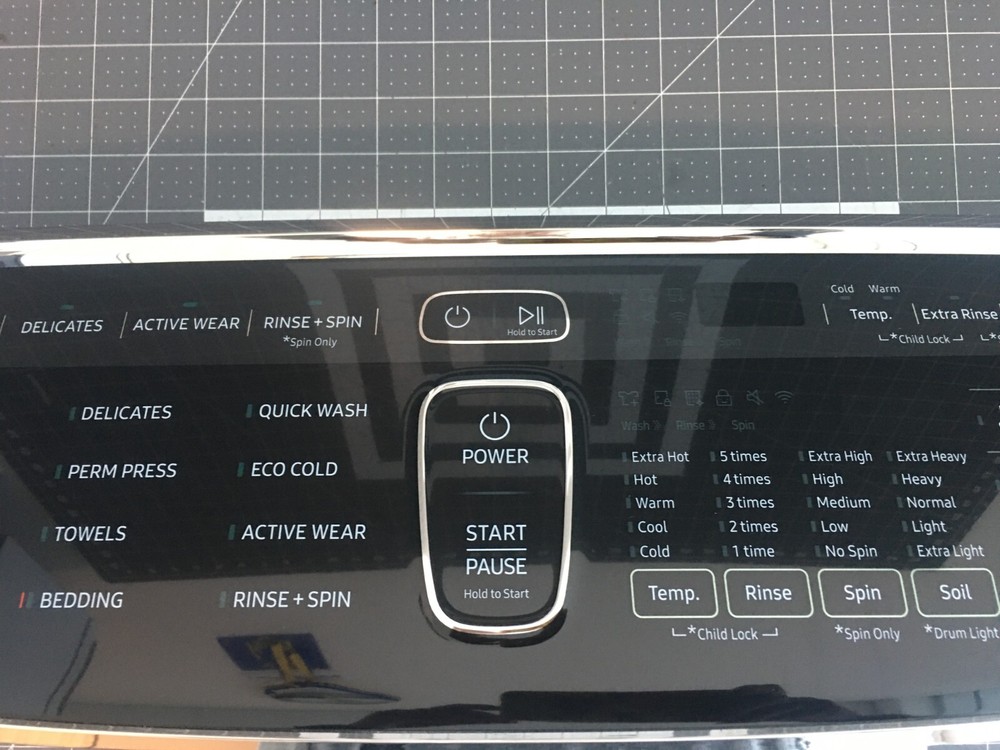 Samsung Washer Control Panel & User Interface Board P# DC97-20059A DC92-01988A