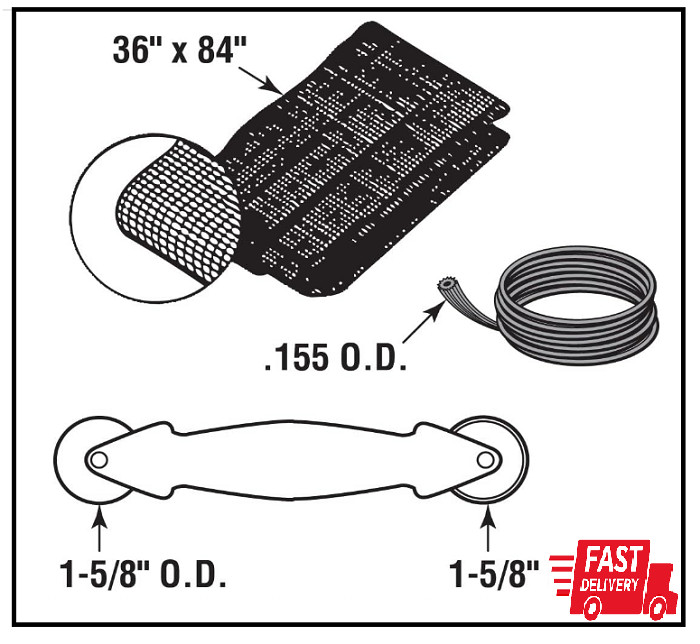 Screen Door Repair Kit Rolling Tool Replace Windows Screen Patio Doors 36” x 84