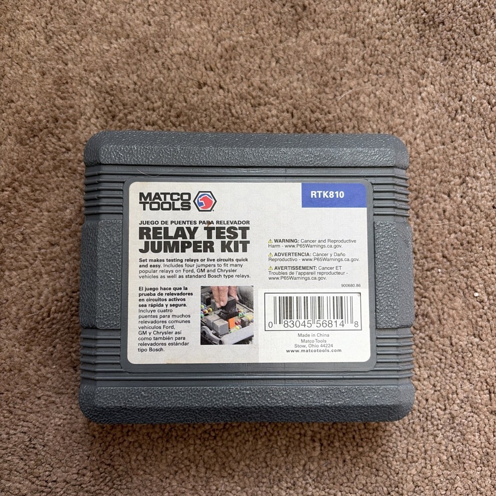 Matco Tools RTK810 Relay Test Jumper Kit W/ Storage Case