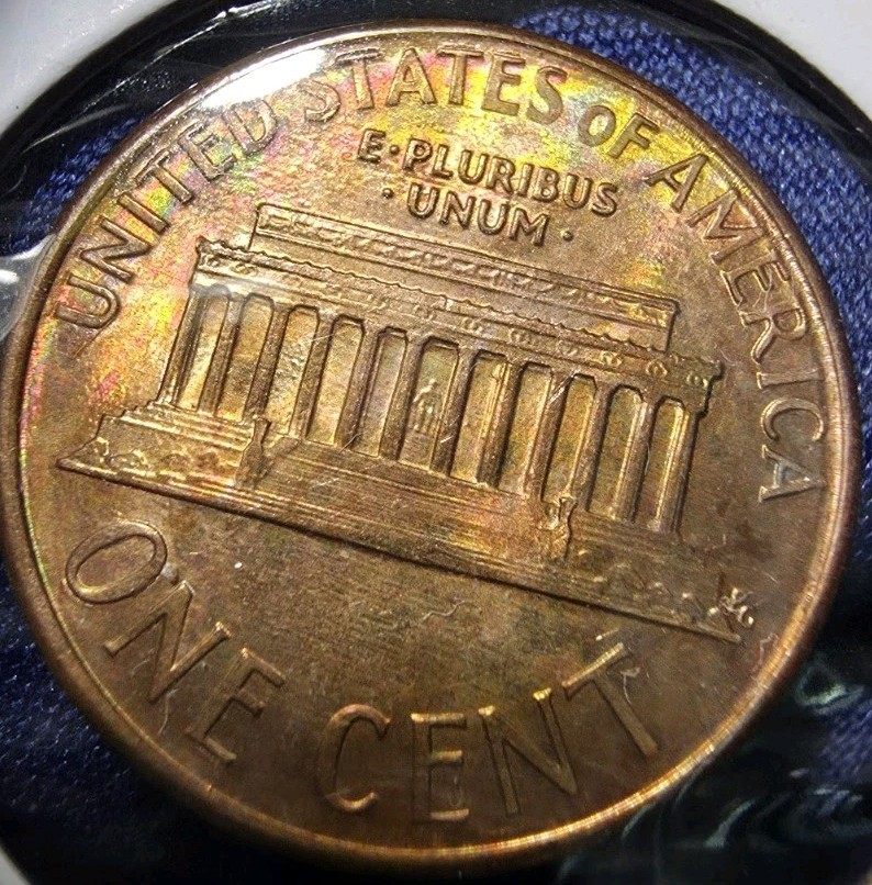 1987 D One cent penny Errors 🔥Slight Toning🔥 BU.