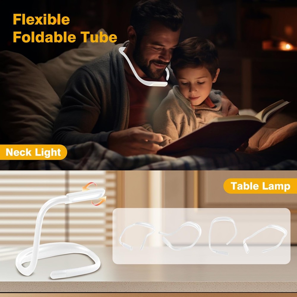 Reading Light Rechargeable Book ClipOn LED Bookmark Lamp Memory Function