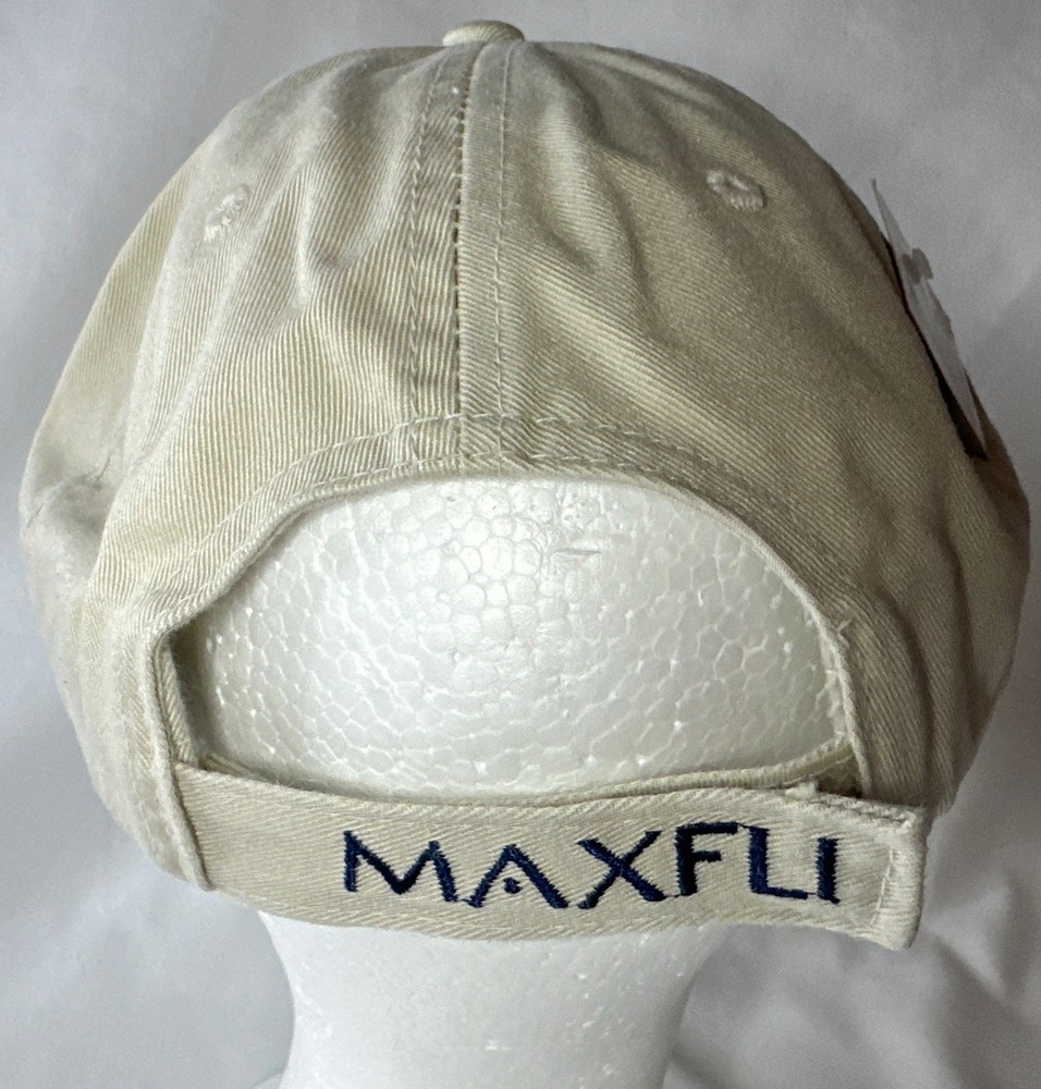 Noodle Long & Soft Strapback Hat Beige One Size Embroidered Maxfli NWT