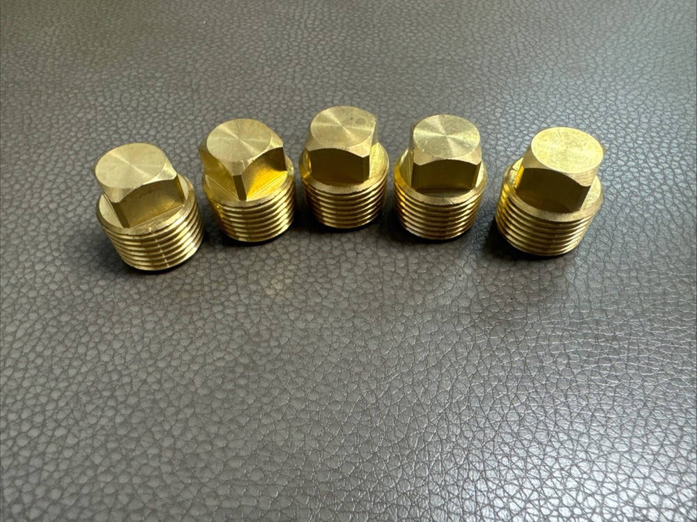 3/8" NPT Solid Brass Boat Hull Spare Garboard Drain Plug-5 PACK