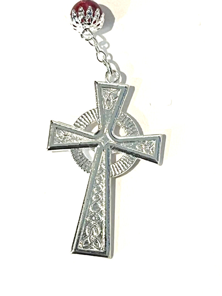 J.C. WALSH & SONS RED RESIN ROSARY 36" BEADS JCW107