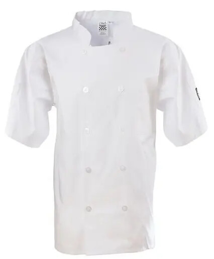 Chef Revival J105-2X Basic White Double Breasted Short Sleeve Chef Coat - XXL