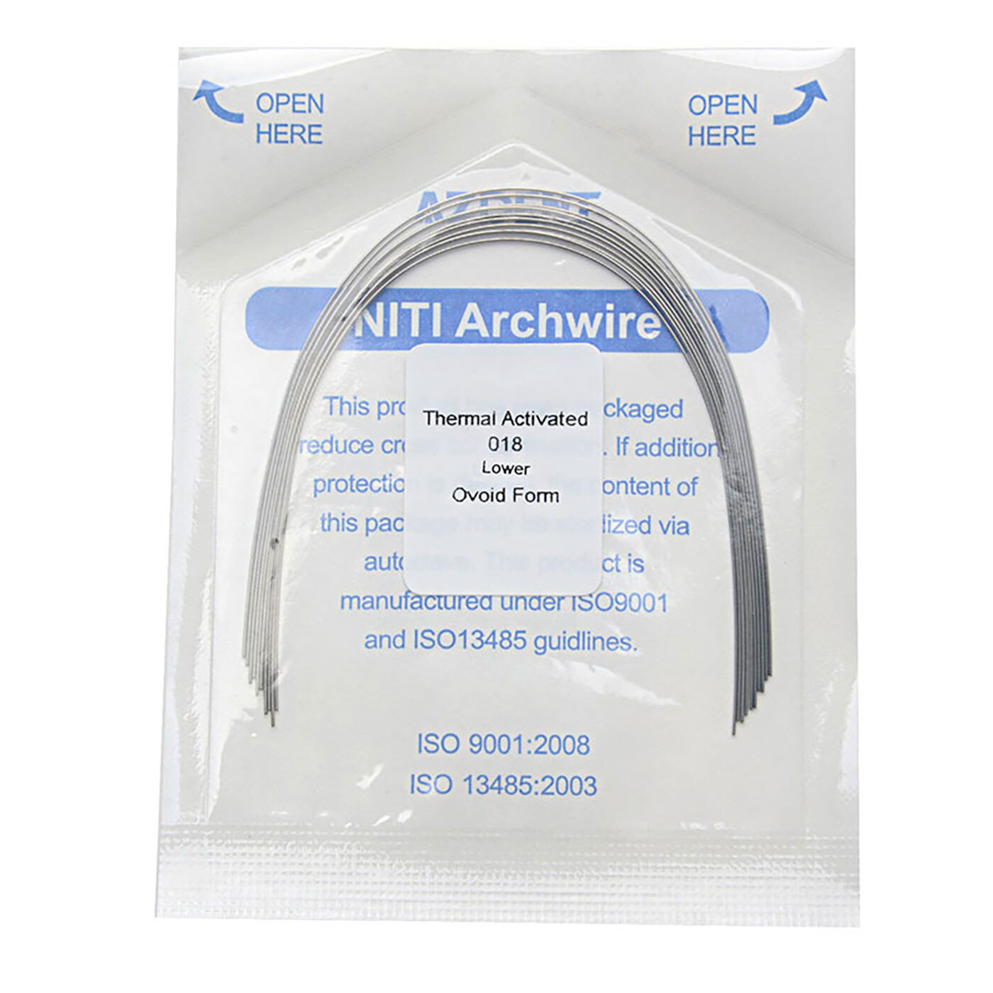 AZDENT Dental Orthodontic Heat Thermal Activated NITI Arch Wires Ovoid Round