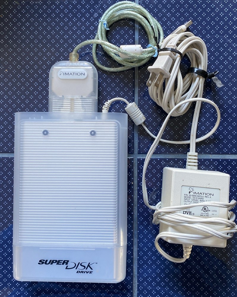 Imation SD-USB-M2 Portable SuperDisk External USB Floppy Disk Drive For Macs