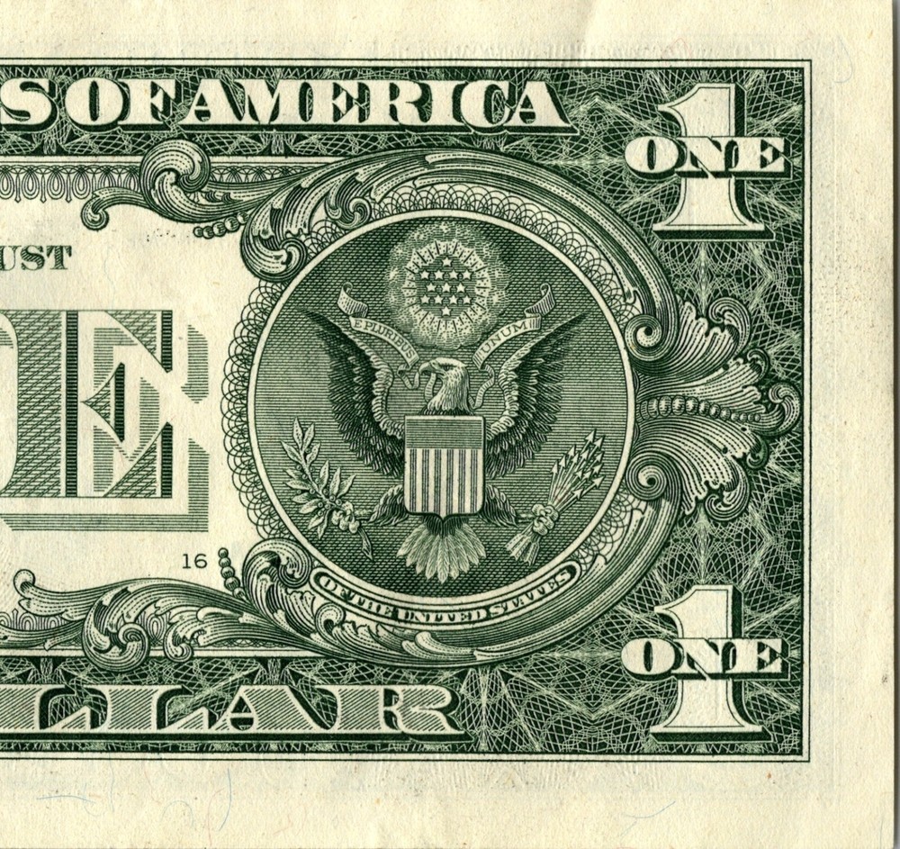 Four Pair Fancy Serial Number One Dollar Bill