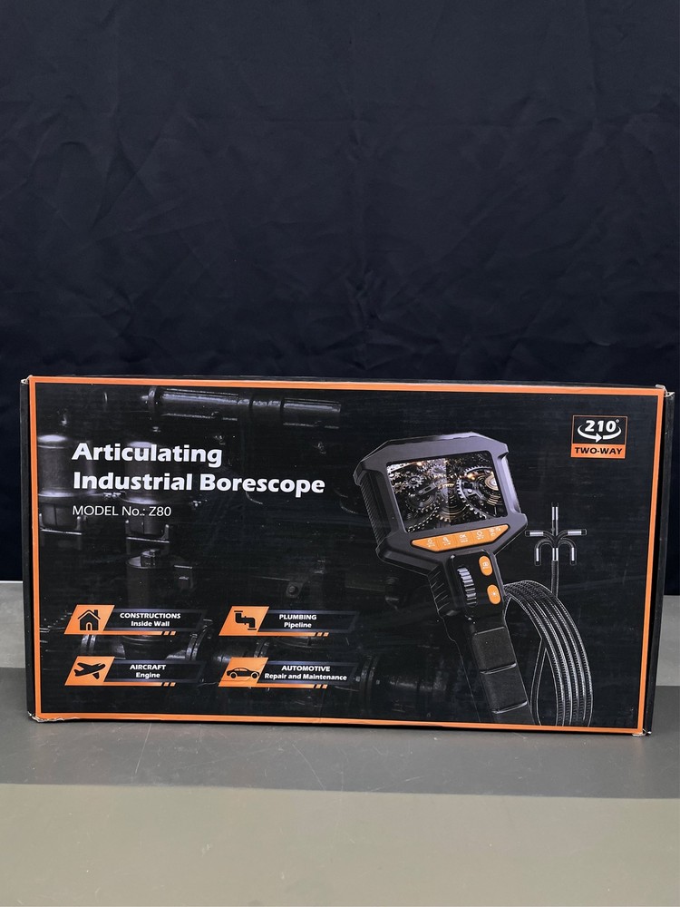 Two-Way Articulating Borescope Camera with Light: Industrial Endoscope Inspectio