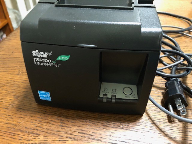 Star TSP100II Future PRINT POS Thermal Printer Powers On Not Fully Tested
