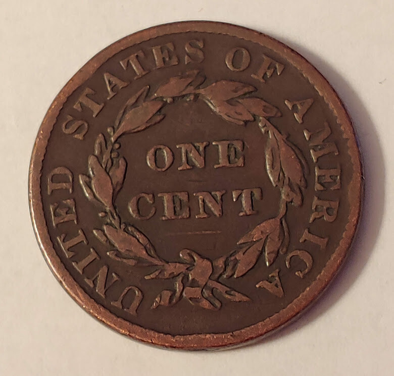 1837 Coronet Large Cent Fine-Very Fine Condition - C8574