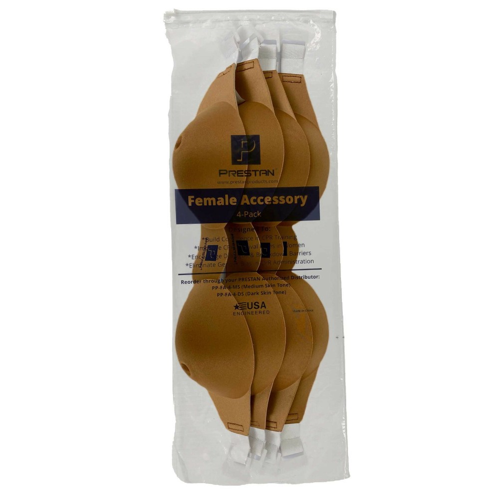 PRESTAN Chest Accessory 4-Pack, Dark Skin Tone