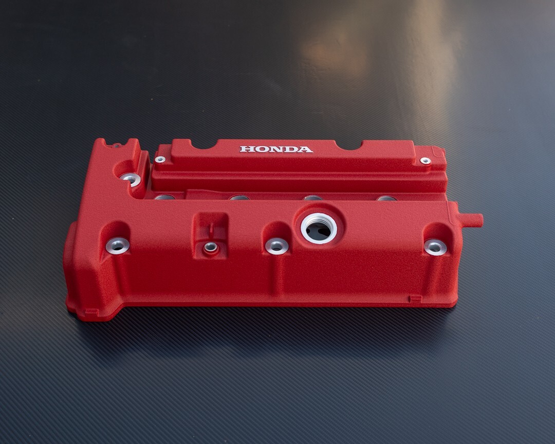 Honda K SERIES K24 K20 type r civic rsx valve cover POWDERCOATED JDM WRINKLE RED