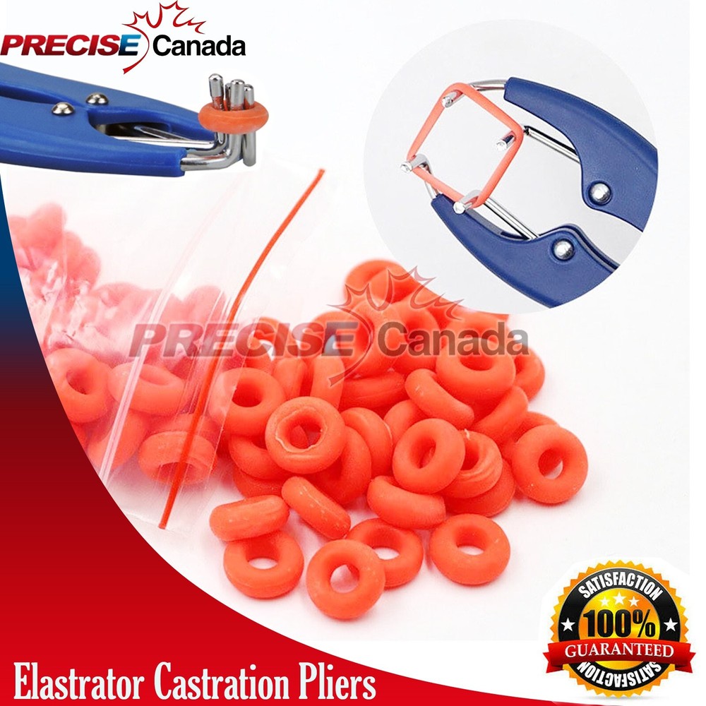 2 Pcs Blue Elastrator Tool Castrator Plier Castrate Cattle Sheep Goats