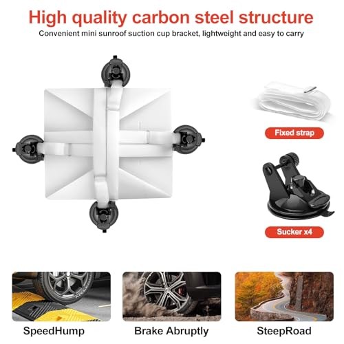 Foldable Starlink Mini Car Mount with Suction Cups - Quick Release