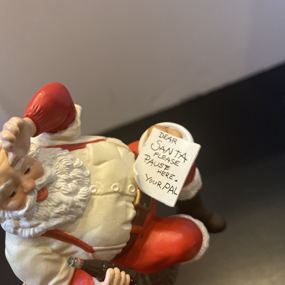 1992 Hallmark Keepsake Please Pause Here Coca-Cola Santa Ornament w/ Box