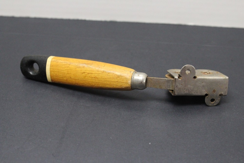 Vintage A&J Ekco Wood Handled Pull Through Knife Sharpener