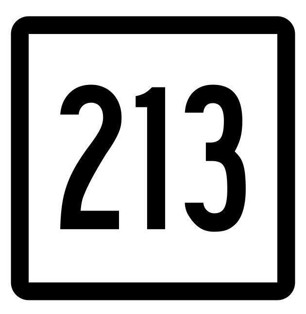 Connecticut State Route 213 Sticker Decal